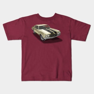 Vintage 1970 Chevrolet Chevelle SS Gold Kids T-Shirt